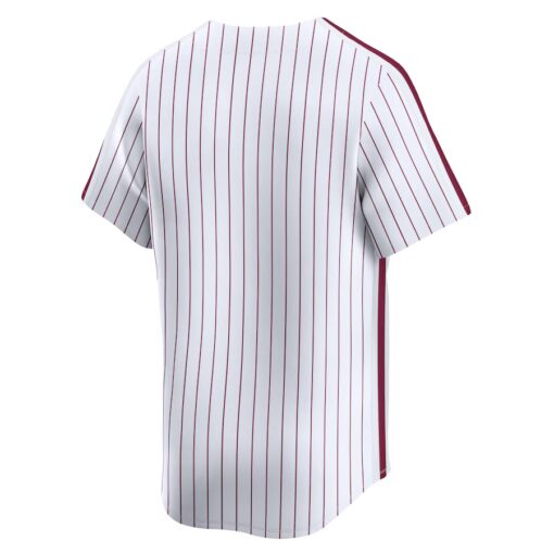 Men's Philadelphia Phillies White Throwback Cooperstown Collection Jersey - Image 3